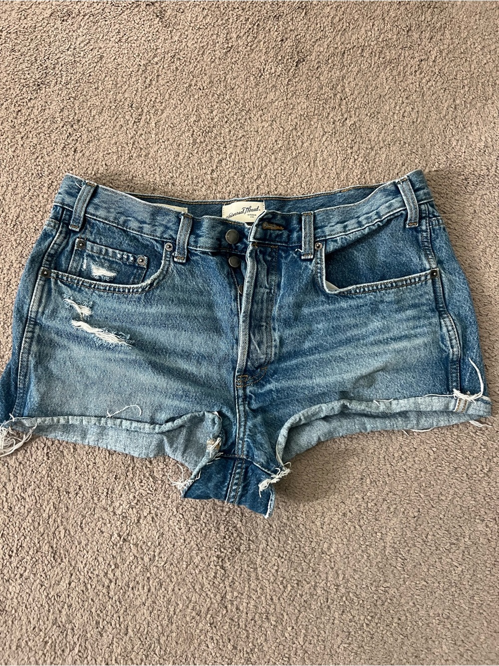 Universal Thread Distressed Blue Denim Jean Shorts